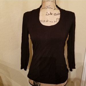 2  cute blouses , one black, one purple